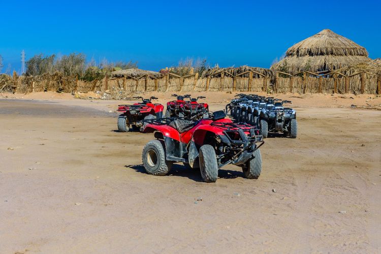 Hurghada: Quad, Jeep, Camel and Buggy Safari with BBQ Dinner